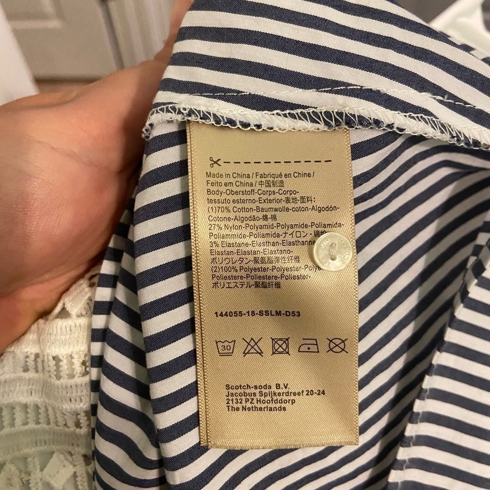 SCOTCH And Soda Crochet Stripe Bell Sleeve Top - Picture 10 of 10